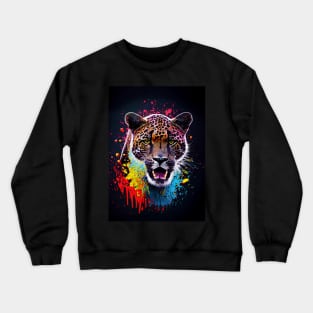 Splatter Paint Jaguar Crewneck Sweatshirt